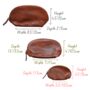 Leather Make Up Bag Set, Tan, thumbnail 3 of 4