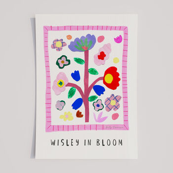 Wisley In Bloom Collaged Painted Floral Surrey Art Print, 8 of 8