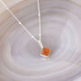 Carnelian July Birthstone Necklace Sterling Silver, thumbnail 2 of 7
