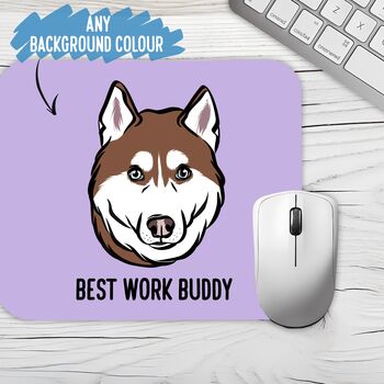 Husky Face Mouse Mat, 2 of 4