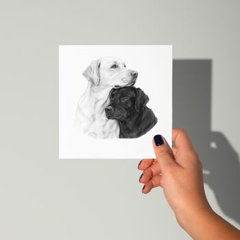Labrador Love – Hand Drawn Dog Greeting Card Illustration, 2 of 7