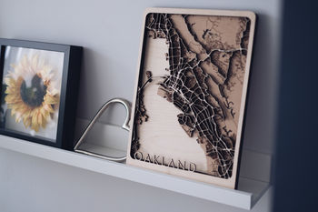 Oakland Multi Layer Wooden Map, 4 of 5