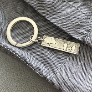 Dads Sterling Silver Family Keyring, 3 of 4