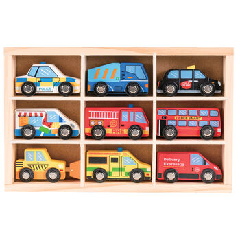 Wooden Car Toy Vehicle Set, 5 of 10