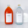 Clear Glass Bottle With Screw Lid And Personalised Waterproof Label, thumbnail 7 of 9