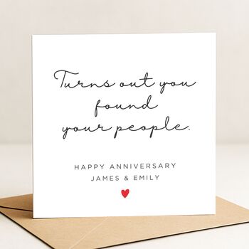 Personalised Happy Anniversary Card For Couple, 2 of 7