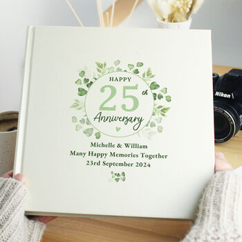 Personalised Botanical Anniversary Photo Album, 2 of 7