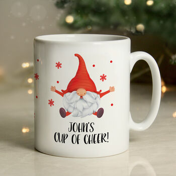 Personalised Gonk Red Christmas Mug Gift, 3 of 5