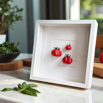 Ceramic Kitchen Wall Art: Three Red Tomatoes, 3 of 8