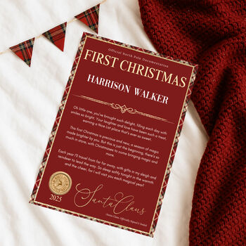 Tartan Trim Magical Christmas Letter From Santa Claus, 2 of 5