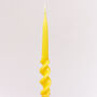 G Decor Yellow Set Of Two Hand Dipped Dinner Candles, thumbnail 3 of 4