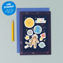 Space Birthday Card With Stickers, thumbnail 1 of 5