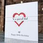 Personalised 60th Birthday Card For Dad – Special Elegant Keepsake – Handmade Gift For Father, Milestone Greeting Card, thumbnail 1 of 4