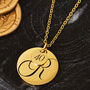 40th Birthday Gift For Her Engraved Personalised Disc Necklace, thumbnail 1 of 4