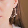 Lush Gold Plated Pearl Half Circle Earrings, thumbnail 2 of 7