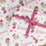 Elf Girl Personalised Christmas Wrapping Paper 682, thumbnail 3 of 4