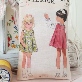 Vintage Sewing Pattern Fabric Gift Sachet, 9 of 9