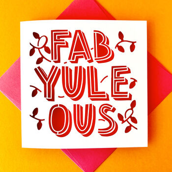 Fab Yule Ous Papercut Christmas Card, 3 of 6