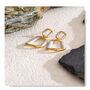 Monaco D’or Gold Ivory Enamel Vintage Gala Drop Gift Earrings, thumbnail 4 of 4