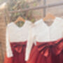 Long Sleeve Burgundy Tutu Dress, thumbnail 2 of 12