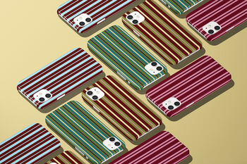 Candy Stripe Phone Case Durable iPhone Samsung Mobile Cover, 6 of 12