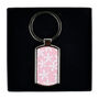 Pink Jasmine Flower Millefiori Handprinted Keyring, thumbnail 1 of 12