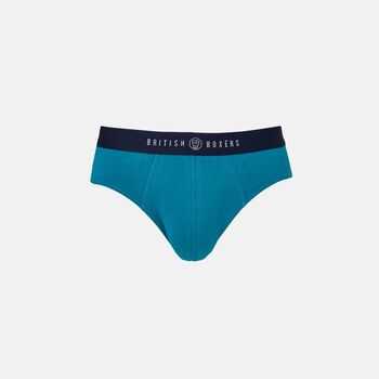 Men's 'Summertime Blues' Three Pack Cotton Briefs, 3 of 10