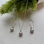 Handmade Grey Pearl Necklace And Earrings, thumbnail 2 of 9