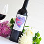 Personalised Watercolour Heart Premium Wine Bottle, thumbnail 6 of 8