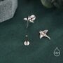 Sterling Silver Manta Ray Internally Threaded Flat Back Earrings, thumbnail 4 of 8