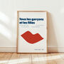 Tous Les Garçons Retro Art Print, thumbnail 2 of 5