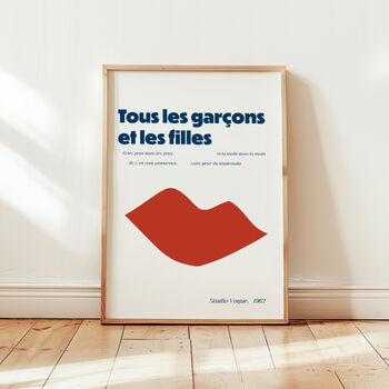 Tous Les Garçons Retro Art Print, 2 of 5