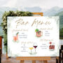 Wedding Bar Menu Cocktail Sign, thumbnail 1 of 8