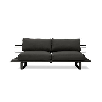Outdoor Aluminum Lounge Sofa In Charcoal, 2 of 5