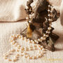 White Pearl Gold And Silver Tassel Charm Necklace, thumbnail 8 of 11