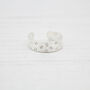 Sterling Silver Stamped Circles Toe Ring, thumbnail 5 of 6
