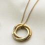 Personalised Yellow Gold Russian Ring Necklace, thumbnail 3 of 8