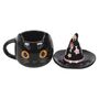 Groovy Witch Cat Lidded Mug, thumbnail 2 of 2