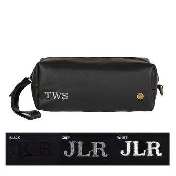 Leather Wash Bag Internal And External Personalisation, 5 of 10