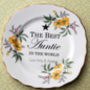 Personalised 'Best Auntie' Vintage China Plate, thumbnail 2 of 4