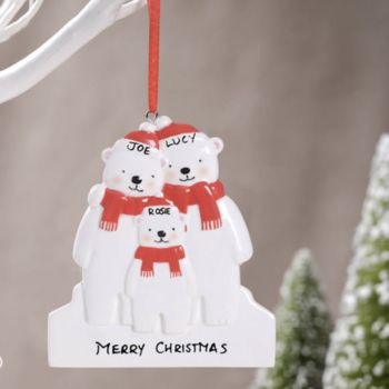 Personalised Bear Family Decoration, 3 of 3