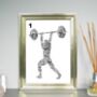 Weightlifter Personalised Print, thumbnail 1 of 4