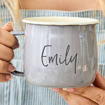 Personalised Valentine's Day Enamel Coloured Mug, 5 of 5