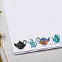 A4 Letter Writing Paper With Teapots And Teacups, thumbnail 2 of 4