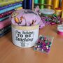 Cat Style Pin Cushion And Tin | Fun Sewing Gift, thumbnail 1 of 5