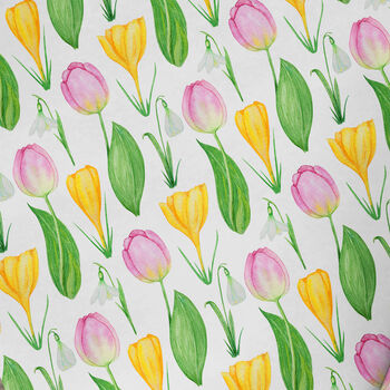 Crocus Tulip Wrapping Paper Roll Or Folded, 3 of 3