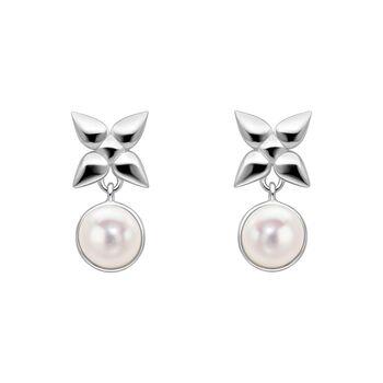 Sterling Silver And Freshwater Pearl Drop Earrings, 2 of 6