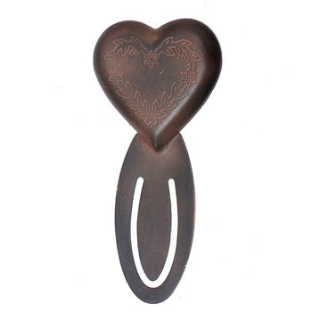 Personalised Iron Heart Page Clip Bookmark, 2 of 7