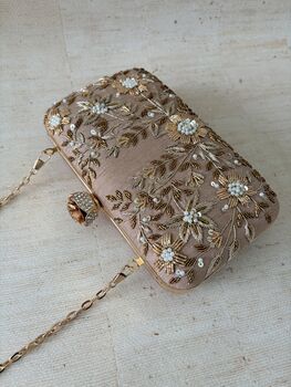 Muted Pink Rectangular Clutch, 4 of 10