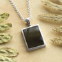 Engravable Sterling Silver And Black Onyx Necklace, thumbnail 1 of 5